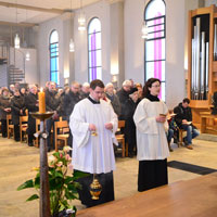 Pontifikalamt mit Bischof František Lobkowicz von Ostrava-Opava in der Pallottikirche in Vallendar