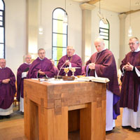 Pontifikalamt mit Bischof František Lobkowicz von Ostrava-Opava in der Pallottikirche in Vallendar